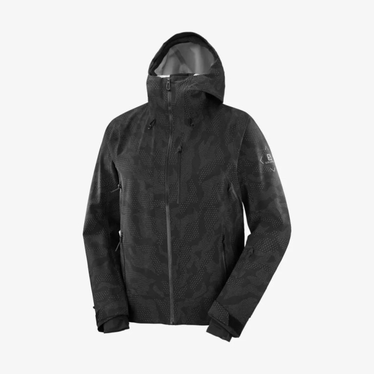 Black Salomon Outlaw 3L Shell Men's Ski Jackets | IE GR8126